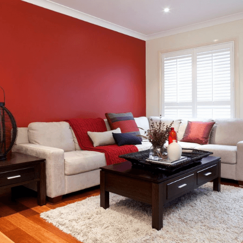 Red, Green or Purple with a blend of White for Living Room