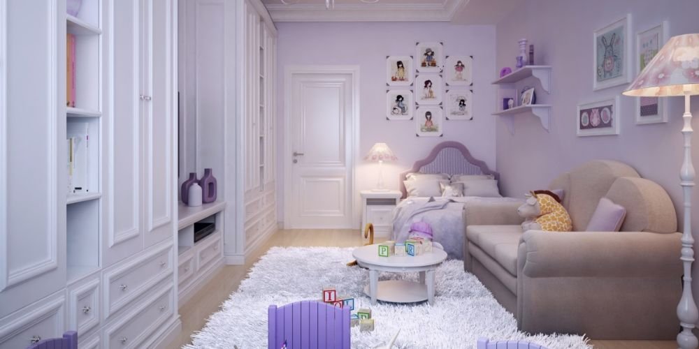 Lavender Paint Colour for kids room