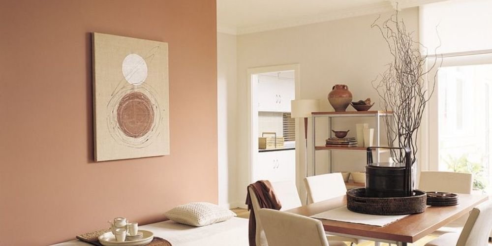 Beige and Terracotta color wall