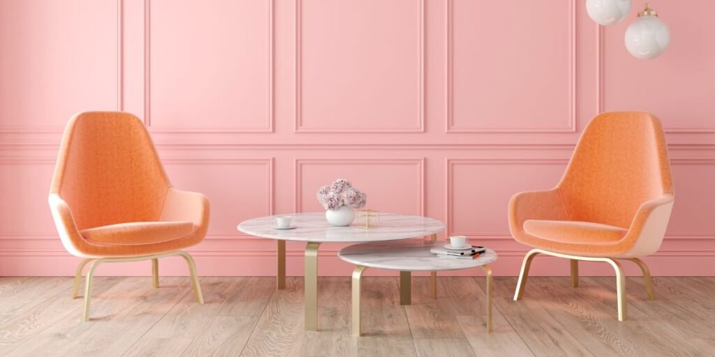 Plaster Pinks room walls